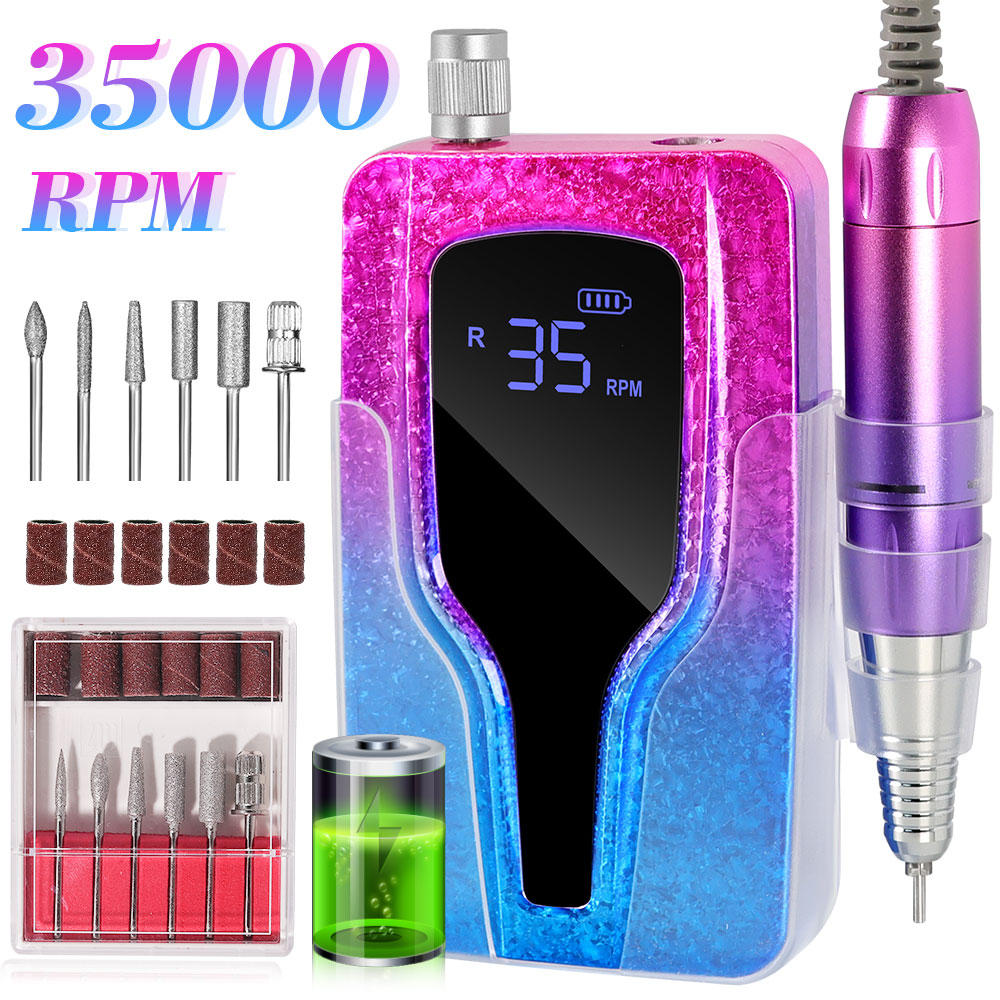Perceuse ongles électrique 45000 RPM 12 embouts