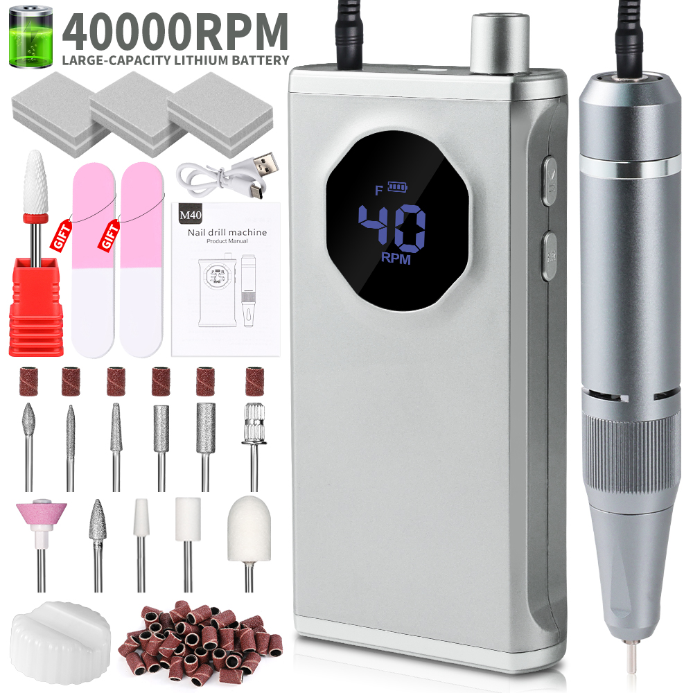 Perceuse Ongles 40000 tr/min Sans Fil