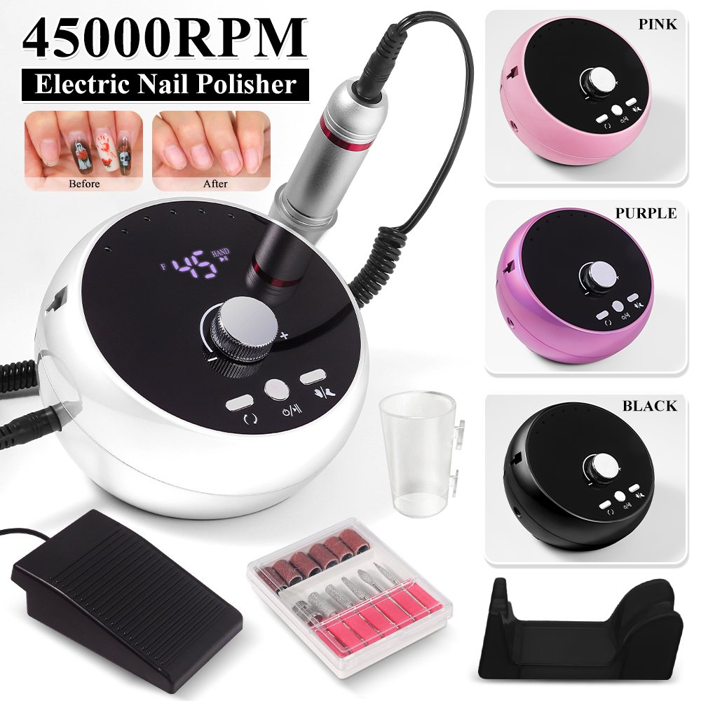 Perceuse ongles électrique 45000RPM silencieuse portable