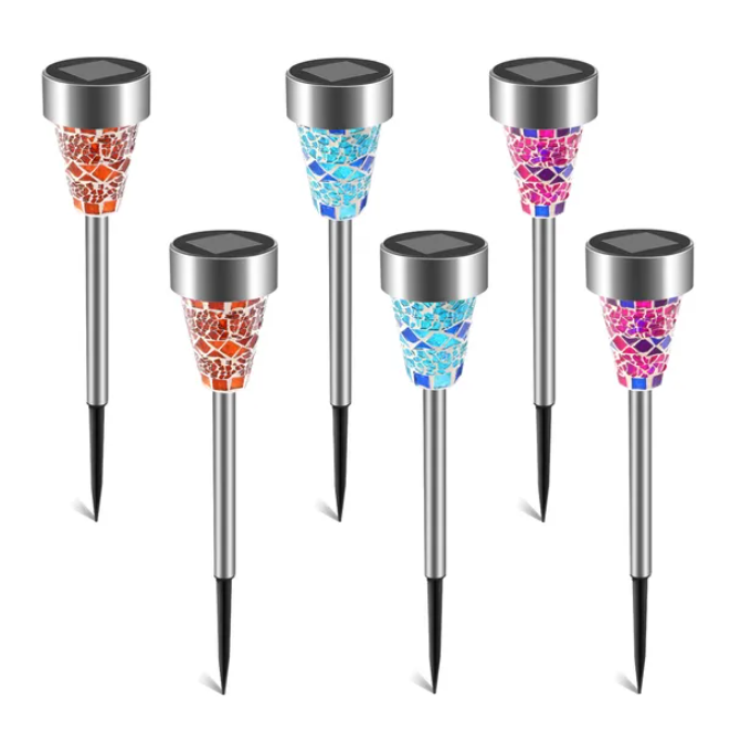 Lampes paysage solaires 6 ensembles