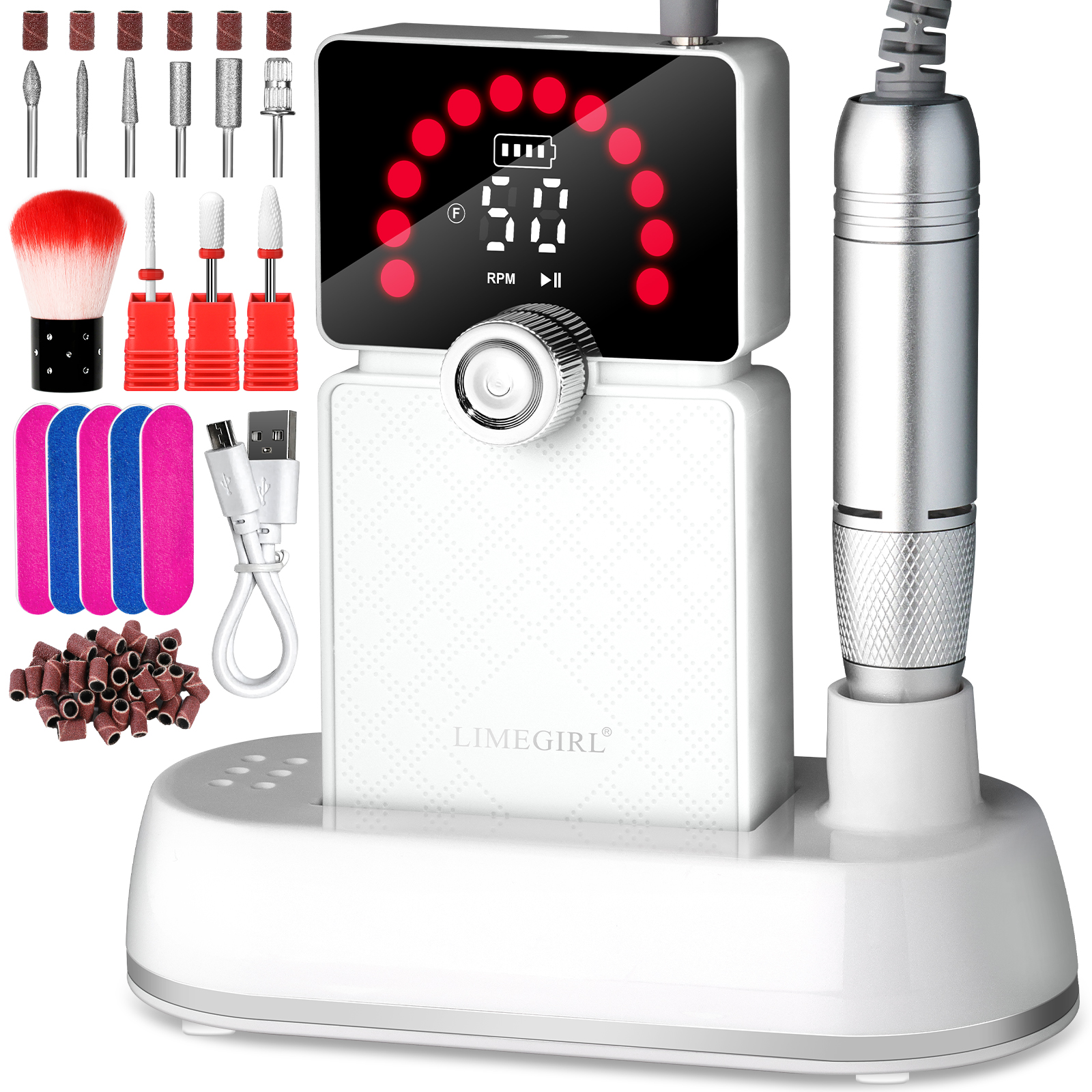 Perceuse ongles 50000RPM rechargeable salon