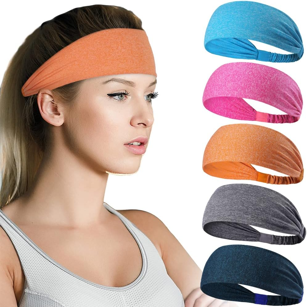 Beister 5 Pack Bandeaux de sport absorbants pour homme et femme