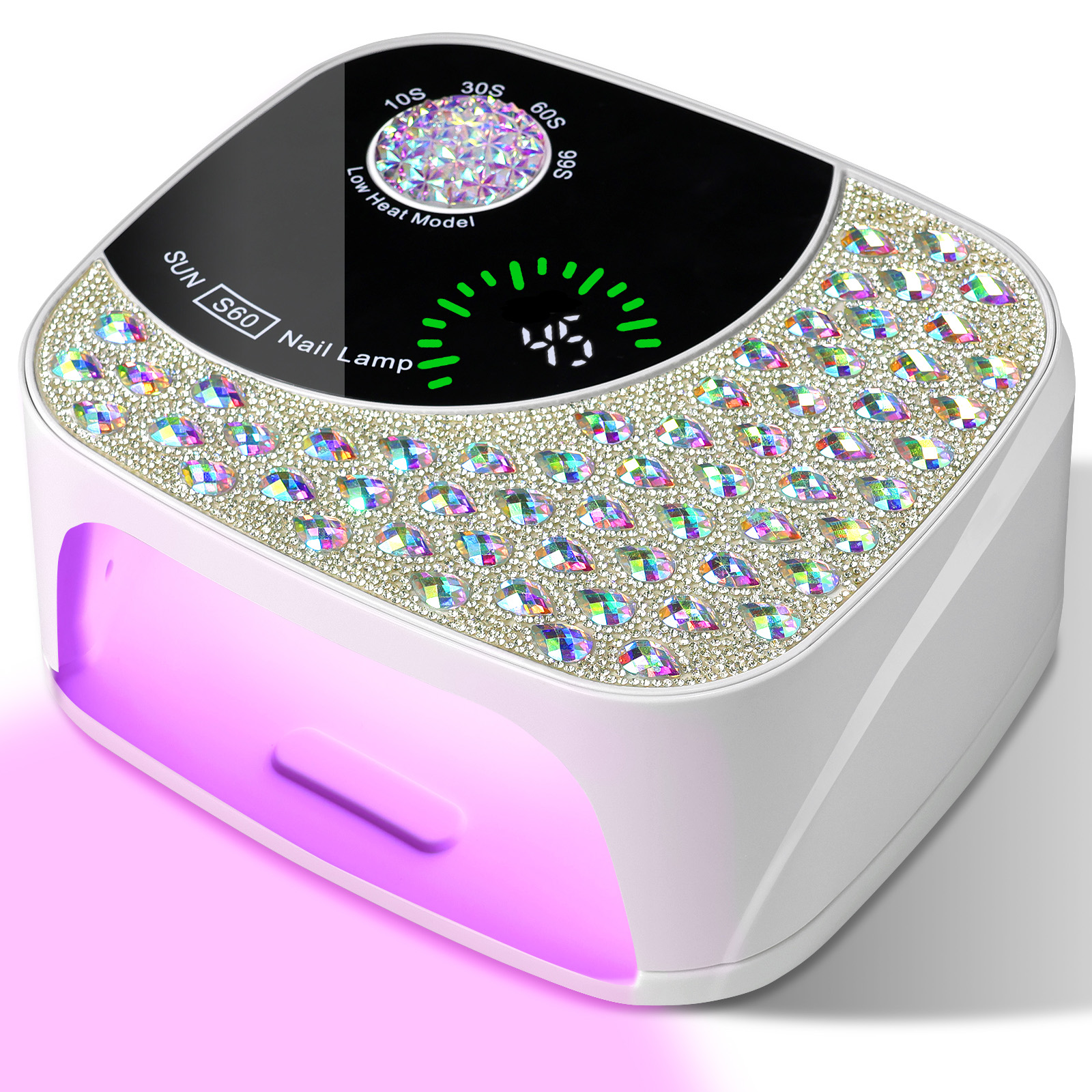 Lampe UV LED ongles 4 minuteurs capteur automatique rechargeable