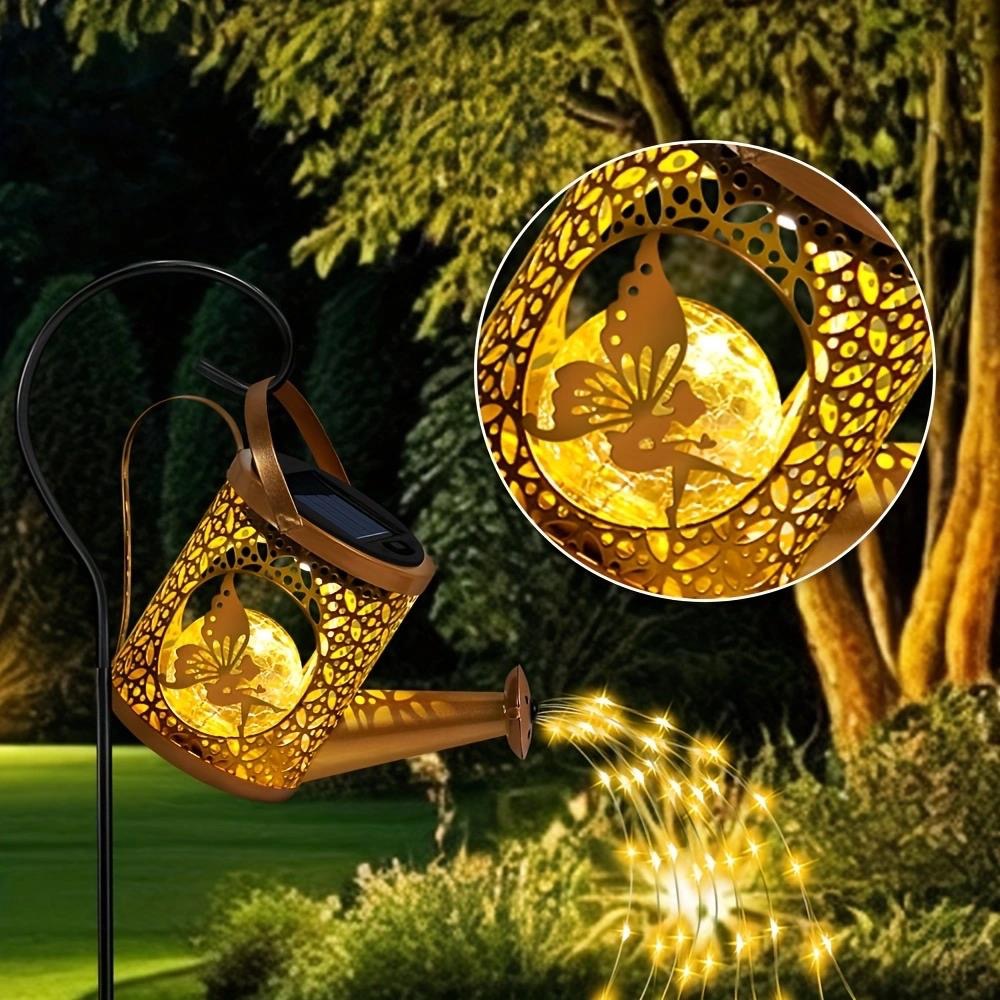 Lumières solaires jardin arrosoir métal décoration extérieure étanche