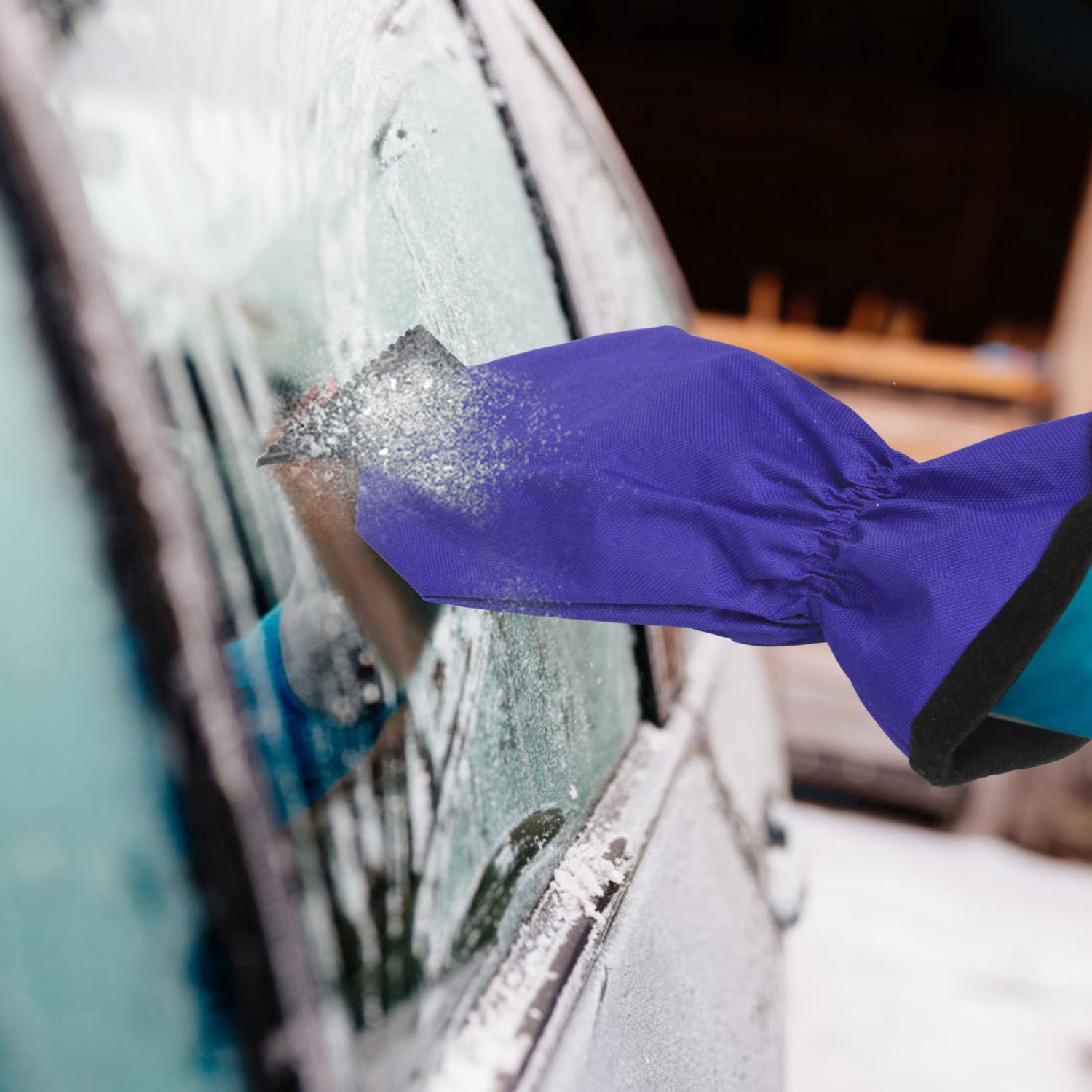 Grattoir glace gant voiture hiver doublé polaire