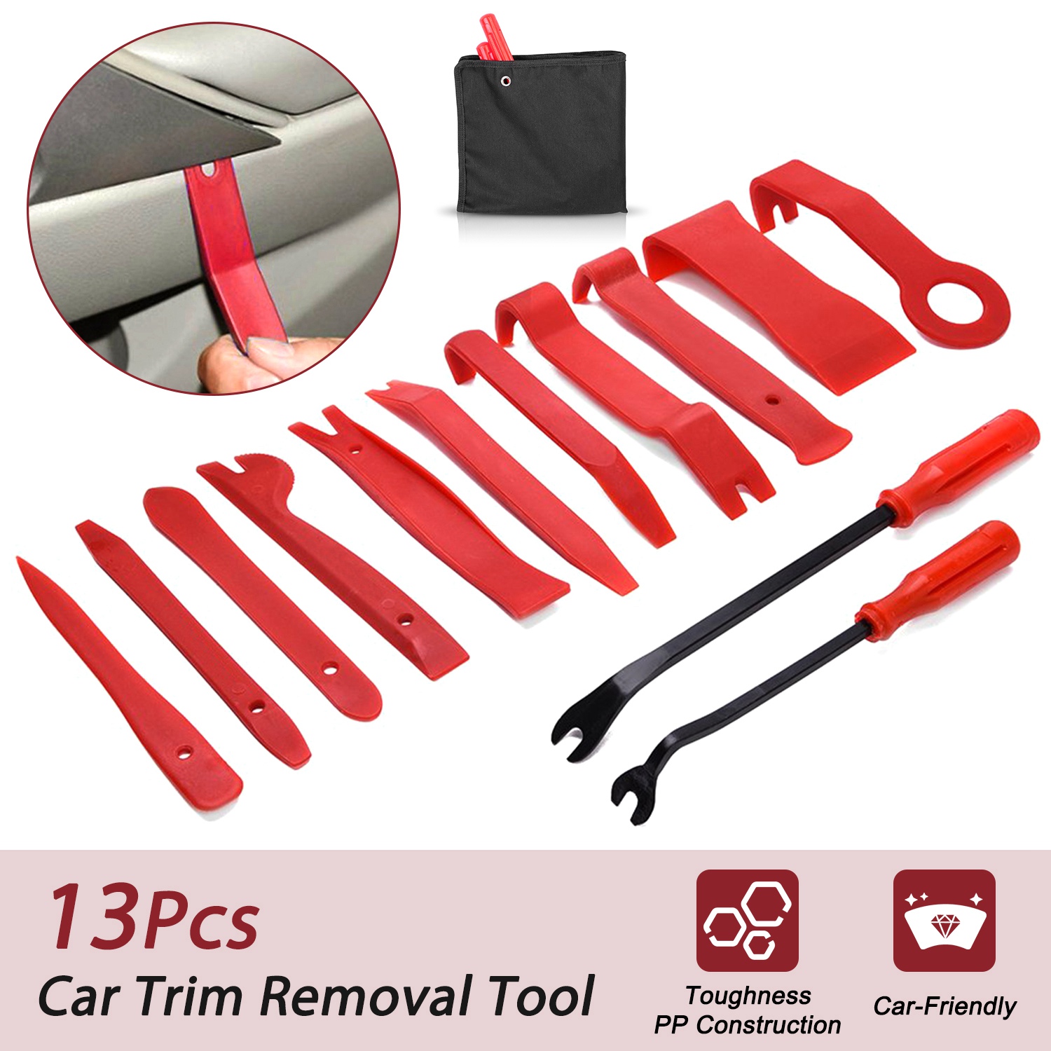 13 outils retrait garnitures intérieures automobile