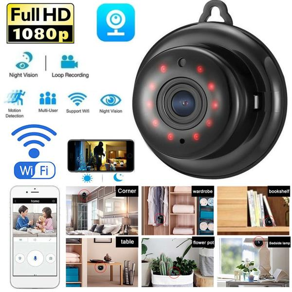 Caméra WiFi CCTV 1080P, vision nocturne IR