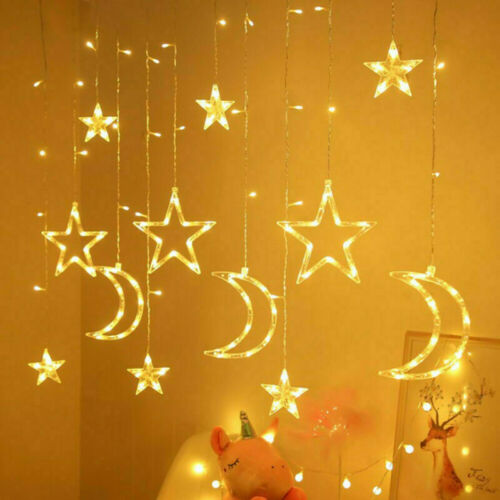 Guirlande fée fenêtre rideaux LED étoile Noël intérieur
