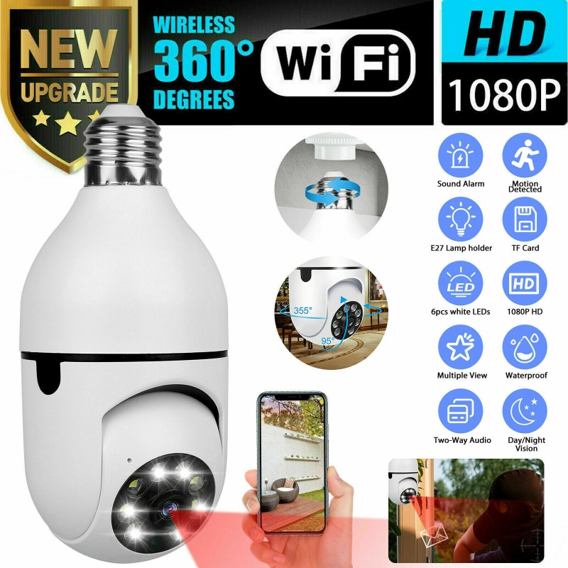 Caméra ampoule E27 IR 1080P HD WiFi sécurité maison