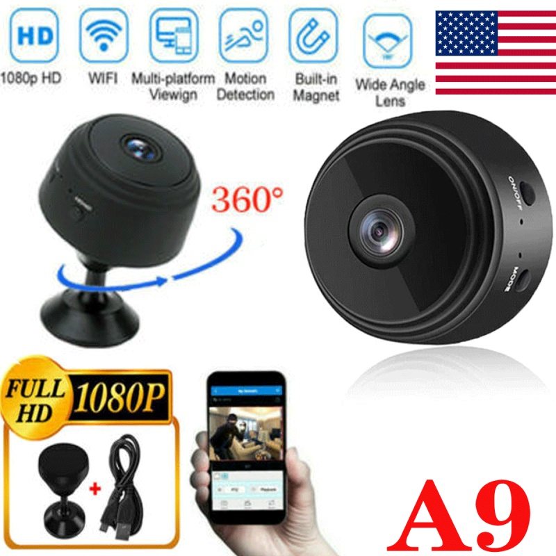 Caméra espion cachée WiFi 1080P HD, vision nocturne, enregistrement DVR