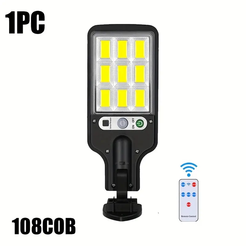 Lampe jardin solaire motion LED 108 COB