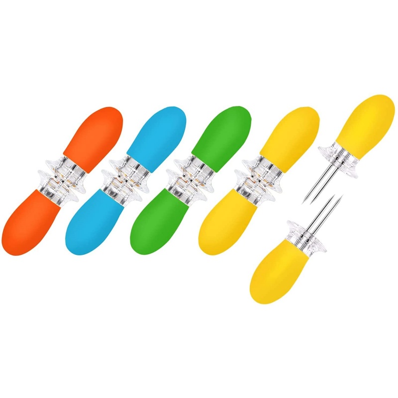 Porte-épis maïs AUGSUN 10 pc acier inoxydable, BBQ camping