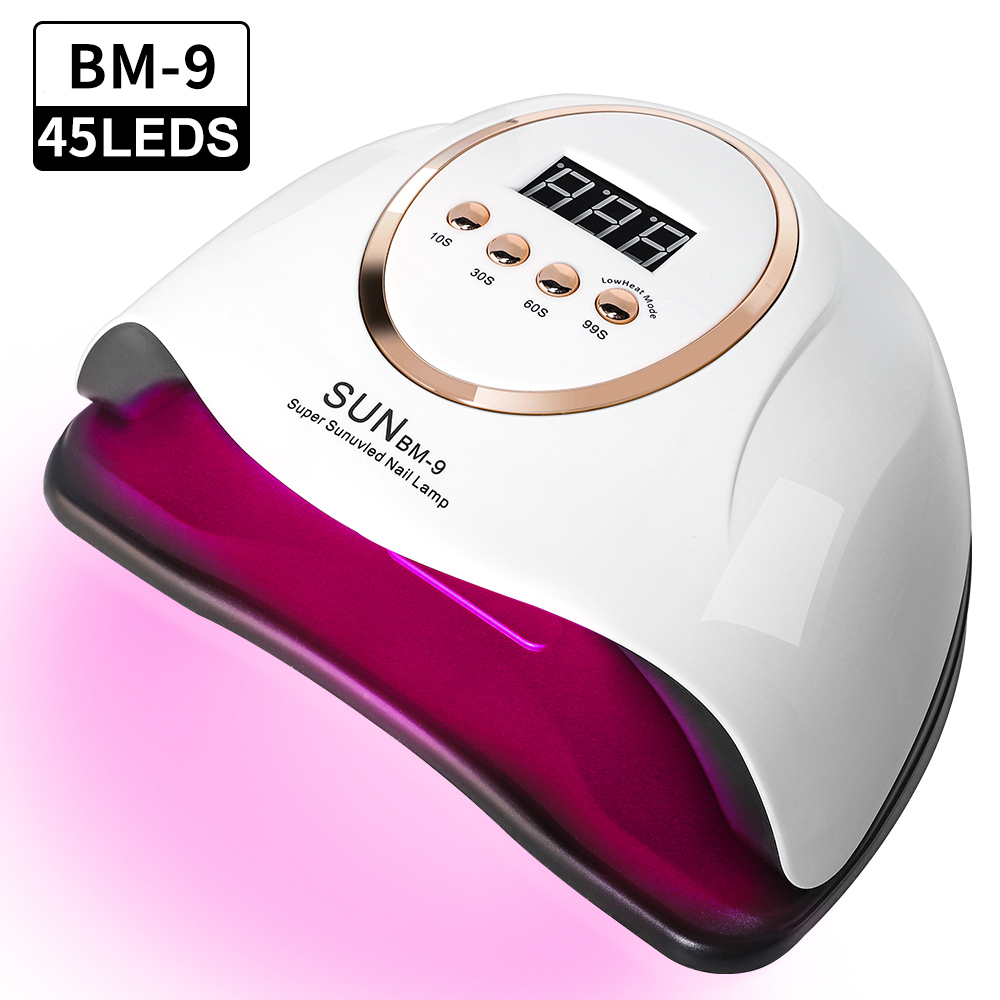 Lampe UV LED ongles professionnelle, 45 perles, 4 minuteries