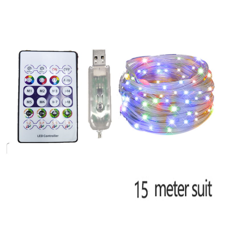 Guirlande lumineuse extérieur RGB 200 DEL télécommande