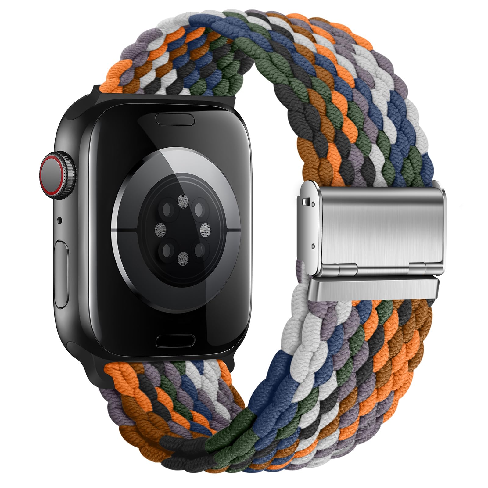 Nepfaivy Bracelet Apple Watch 38-49mm, Nylon élastique