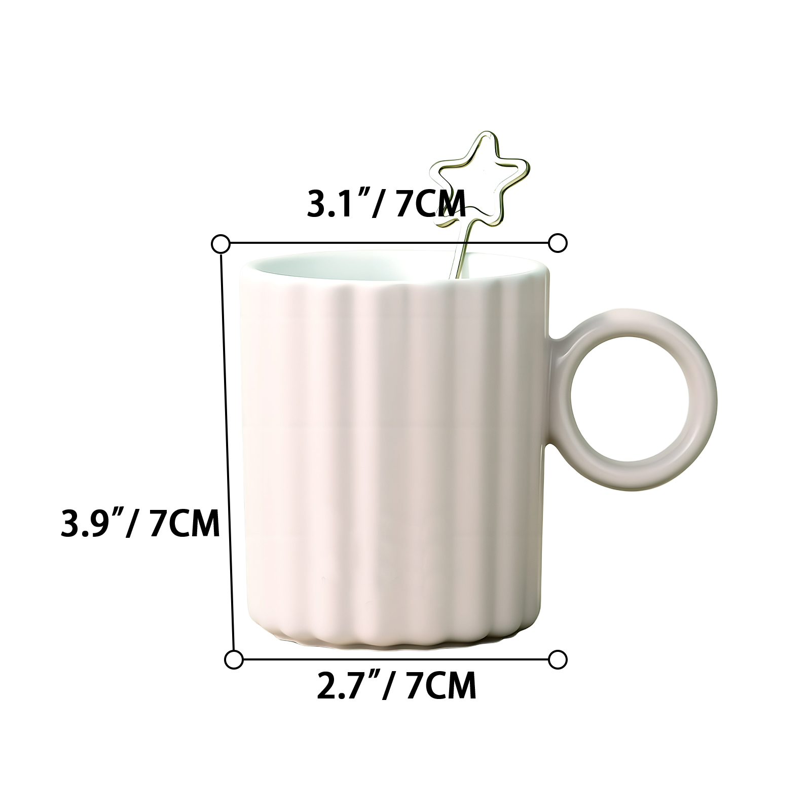 Mug céramique Pétale blanc