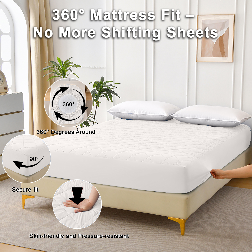 Protège-matelas ultrasonic imperméable motif diamant