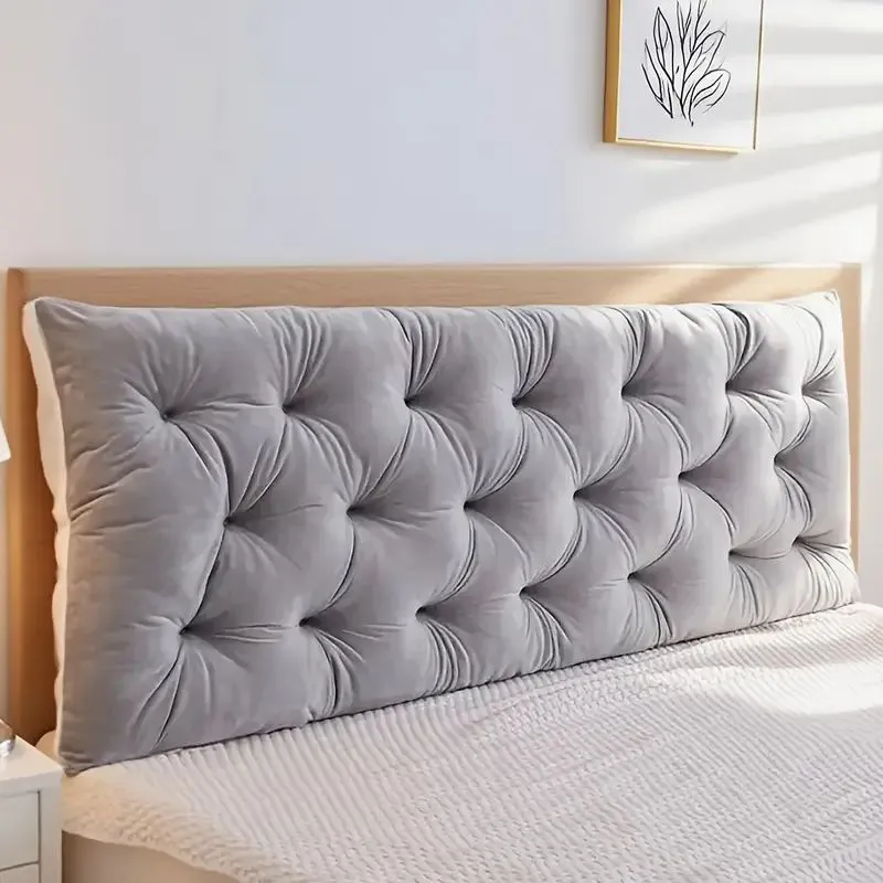 Tête de lit coussin gris clair
