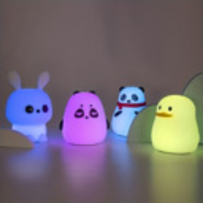 Lampe LED lapin ours nuit contrôle pat USB silicone mou