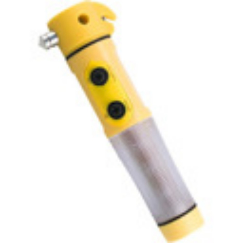 Marteau sécurité multi-fonctions rouge et jaune auto lampe