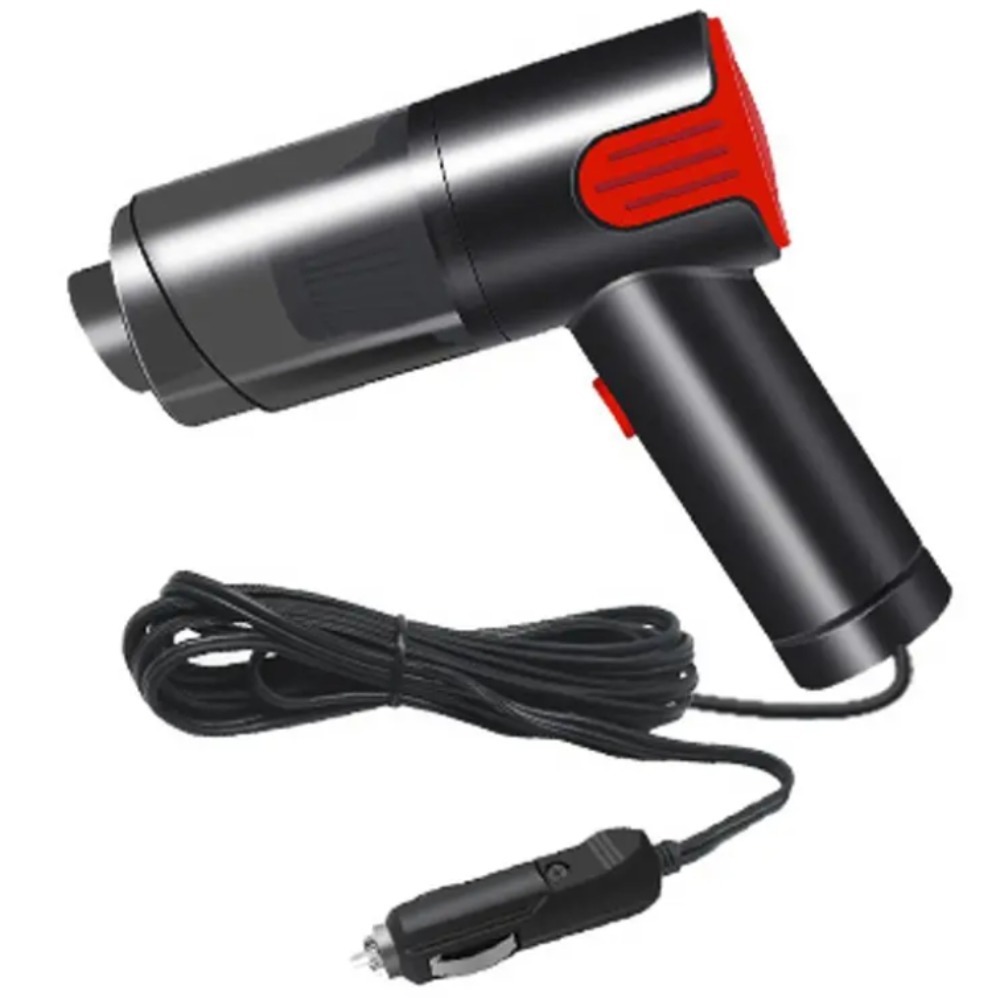 Aspirateur auto filaire rouge argent portable