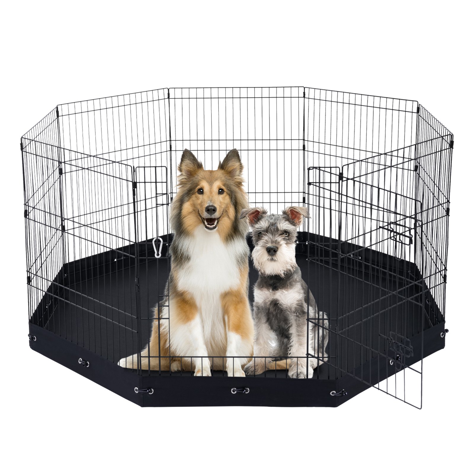 Parc chien 8 panneaux métal pliable 30po
