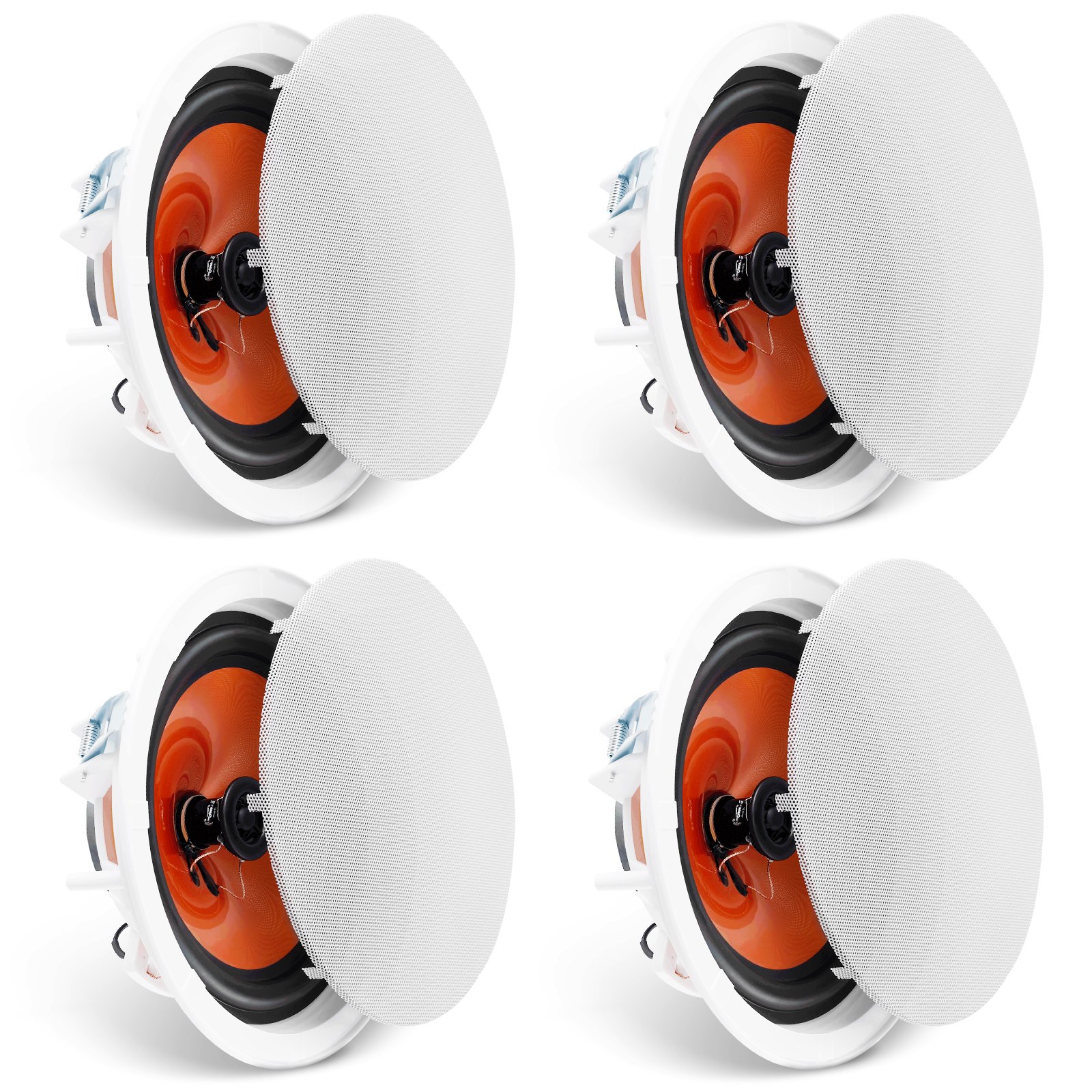 4 HP-parleurs plafond 8po, 100W, 89dB, encastrés