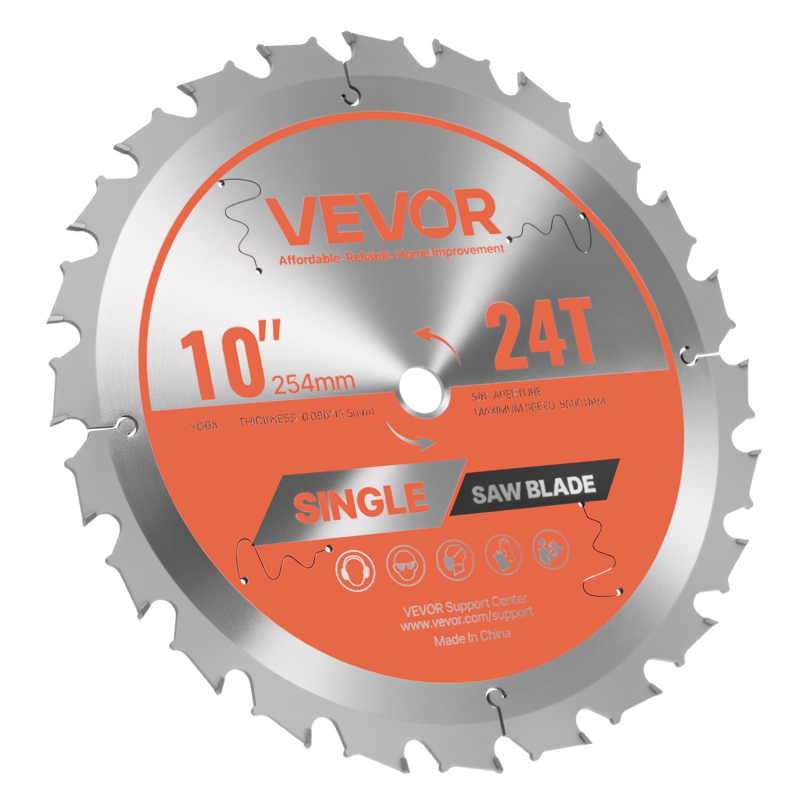 Lame scie circulaire coupe bois 10po 24 dents