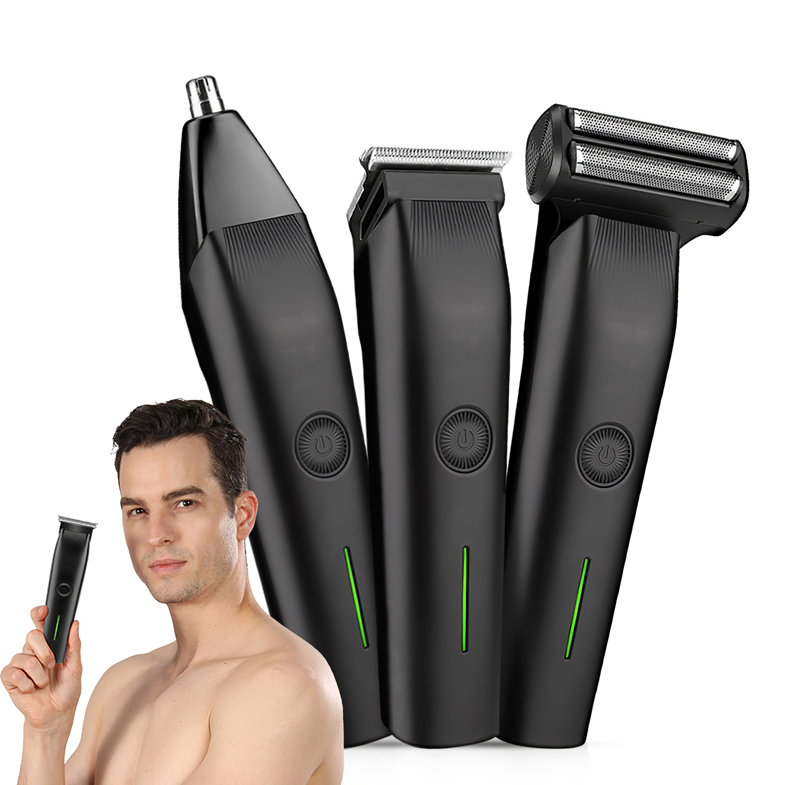 Tondeuse barbe 3 en 1, tondeuse cheveux & kit toilettage homme