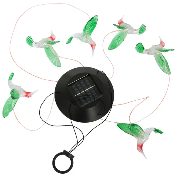 Carillon solaire LED colibri, 6 LED, changement couleur, IP65