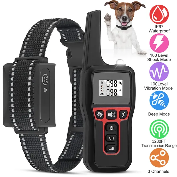 Collier dressage chien 3280FT IP67 vibration