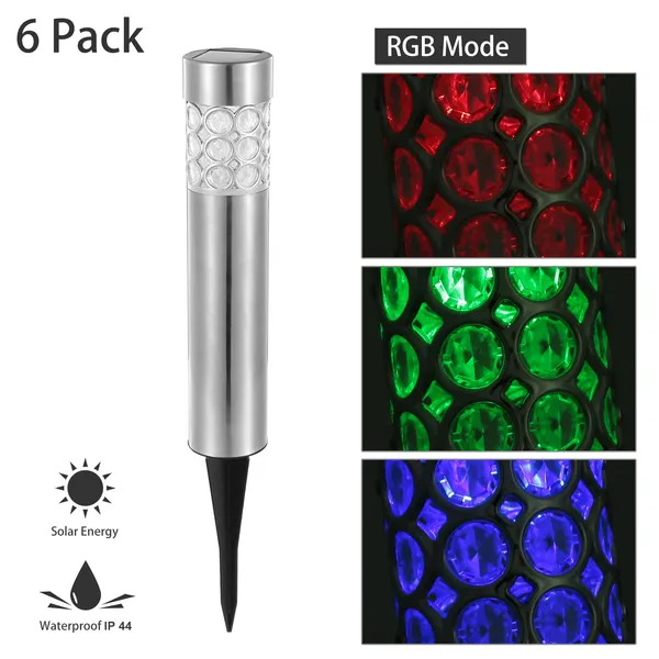 Solarek 6 lampes solaires RGB extérieur IP44 décor jardin