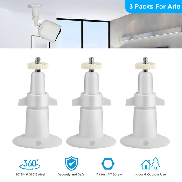 Support mural caméra Arlo 360° ajustable 3 packs