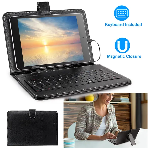Clavier tablet 7,9po USB 2.0, étui cuir