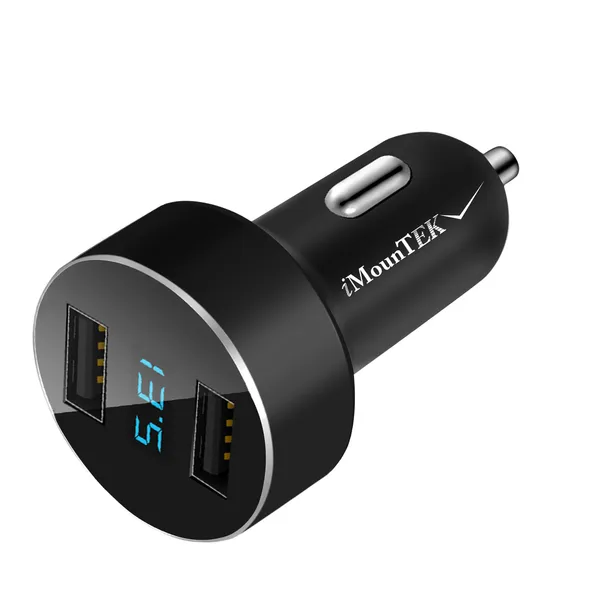 Adaptateur chargeur auto USB double 15W/3.1A, alliage d'aluminium