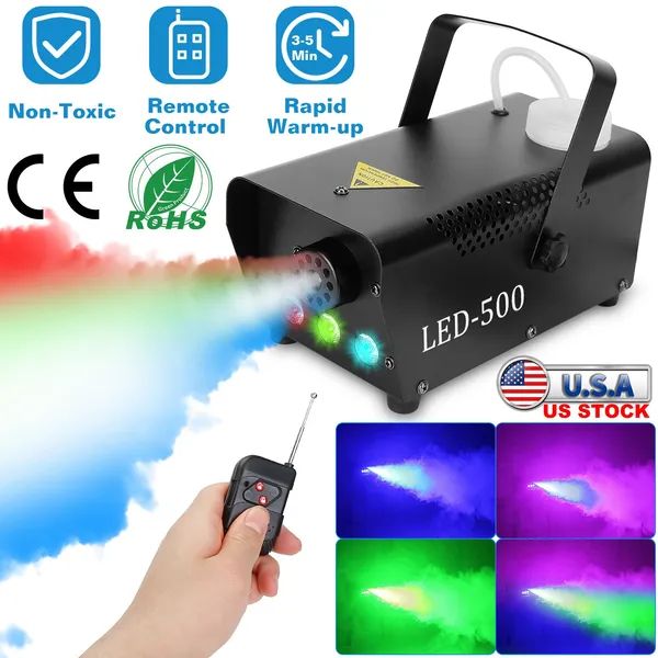 Machine à fumée 400W LED RGB DJ télécommande chauffage rapide mariage