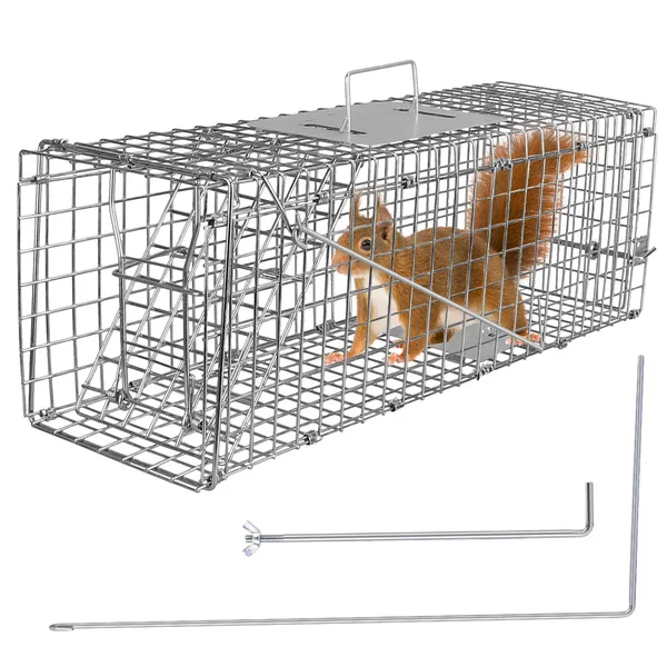 Piège chat pliable acier galvanisé pour petits rongeurs