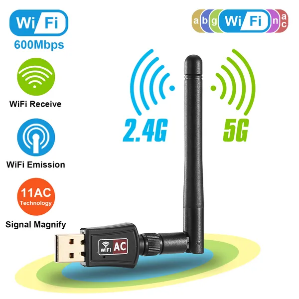 Adaptateur WiFi USB AC600Mbps dual band 5G