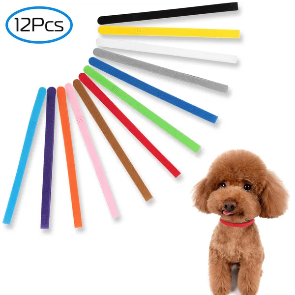 Colliers ID chiots 12 couleurs ajustables double face