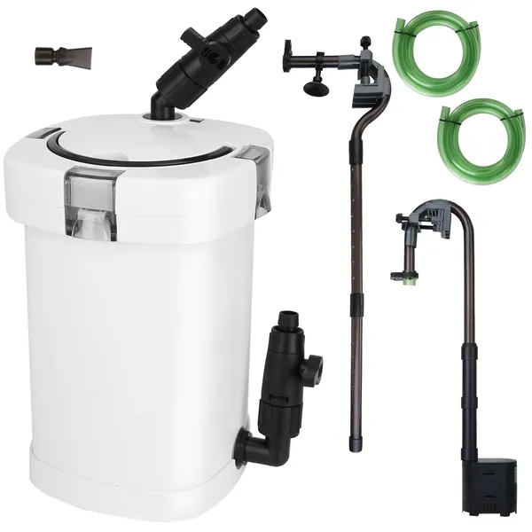 Filtre canister 3-étapes aquarium débit 600L/h