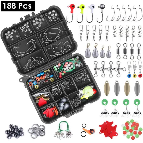 Kit accessoires pêche 188pcs portable