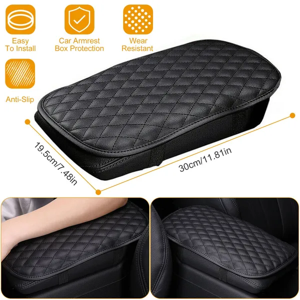 Couvre-accoudoir cuir PU centre console auto
