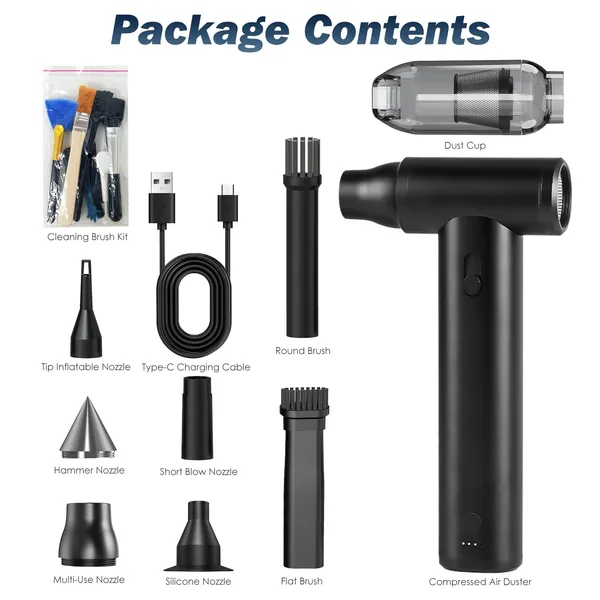 Souffleur à air comprimé sans brosse 250000RPM 10000mAh batterie