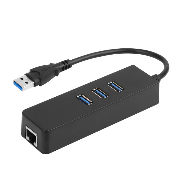 Hub USB 3.0 3 ports adaptateur Ethernet Gigabit RJ45
