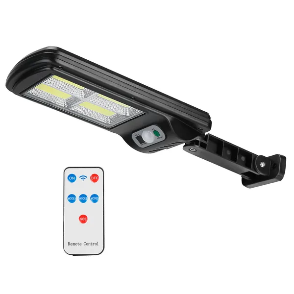 Lampadaire solaire 100DEL détecteur mouvement IP65 3 modes
