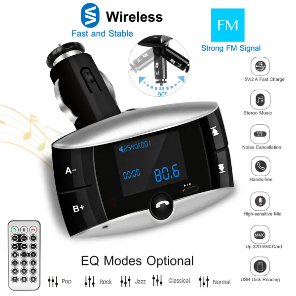 Transmetteur FM Voiture USB Lecteur MP3