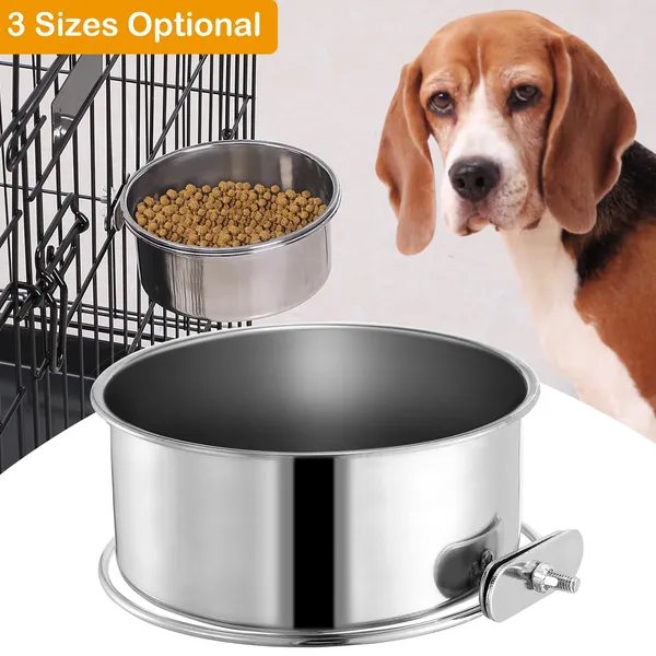 Bol chien acier inox suspendu clamp amovible