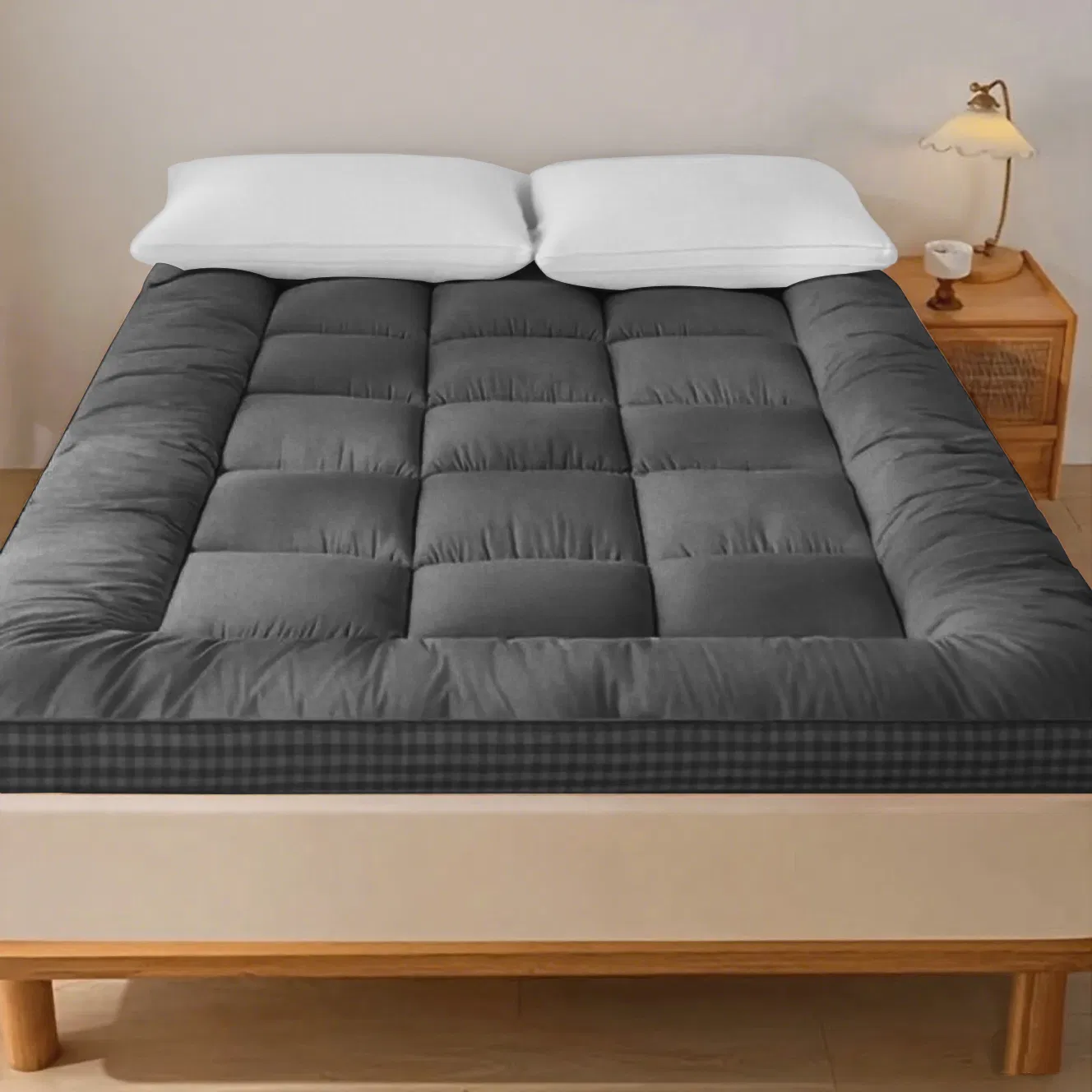 Surmatelas pour matelas gris