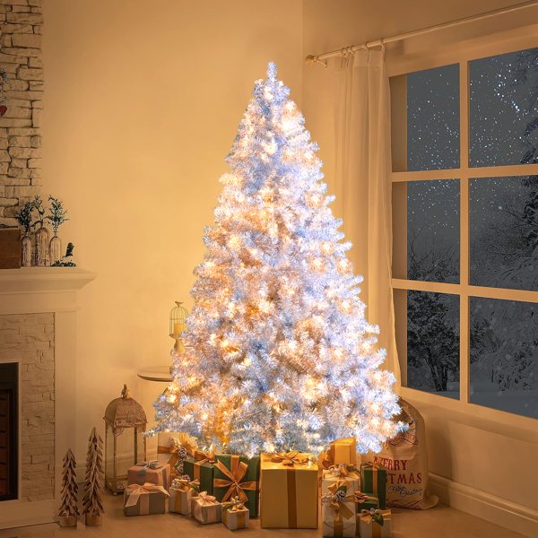 Sapin Noël 6pi pré-éclairé, 300 LED, 11 modes