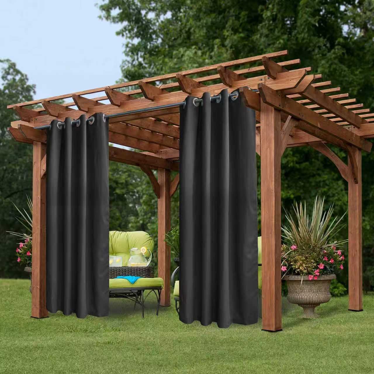 Rideau oeillets intérieur extérieur 50po L x 84po 1 panel